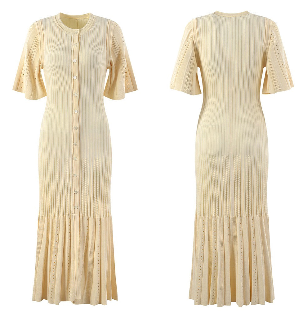 Sandro Lotus Dress Cream